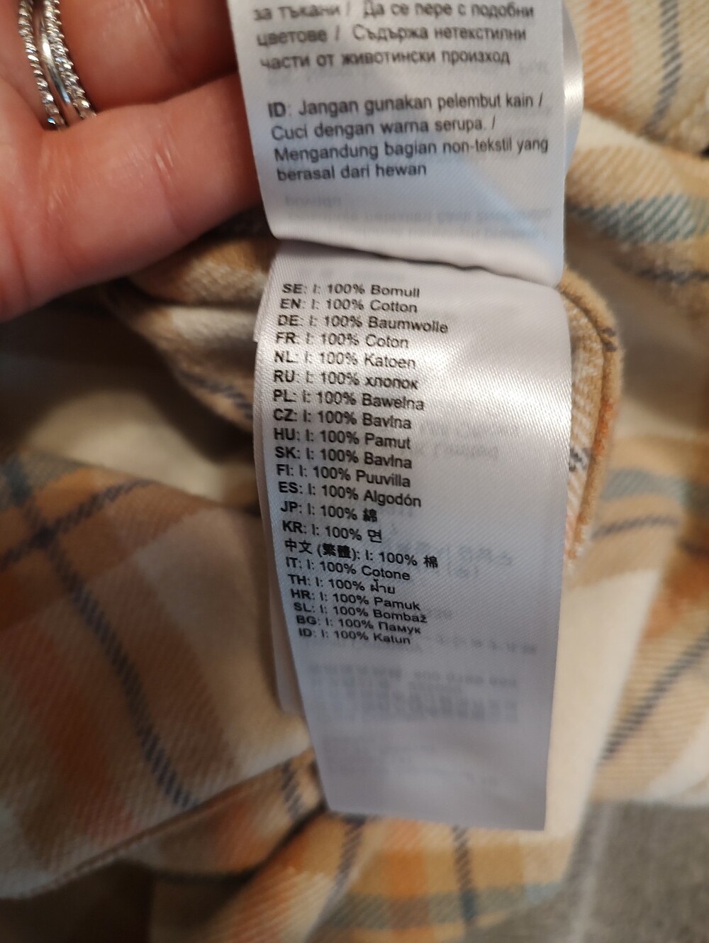 Fjallraven Ovik Heavy Flannel Relaxed Fit Shirt Women’s Gorpcore Cream Orange M - Picture 15 of 16